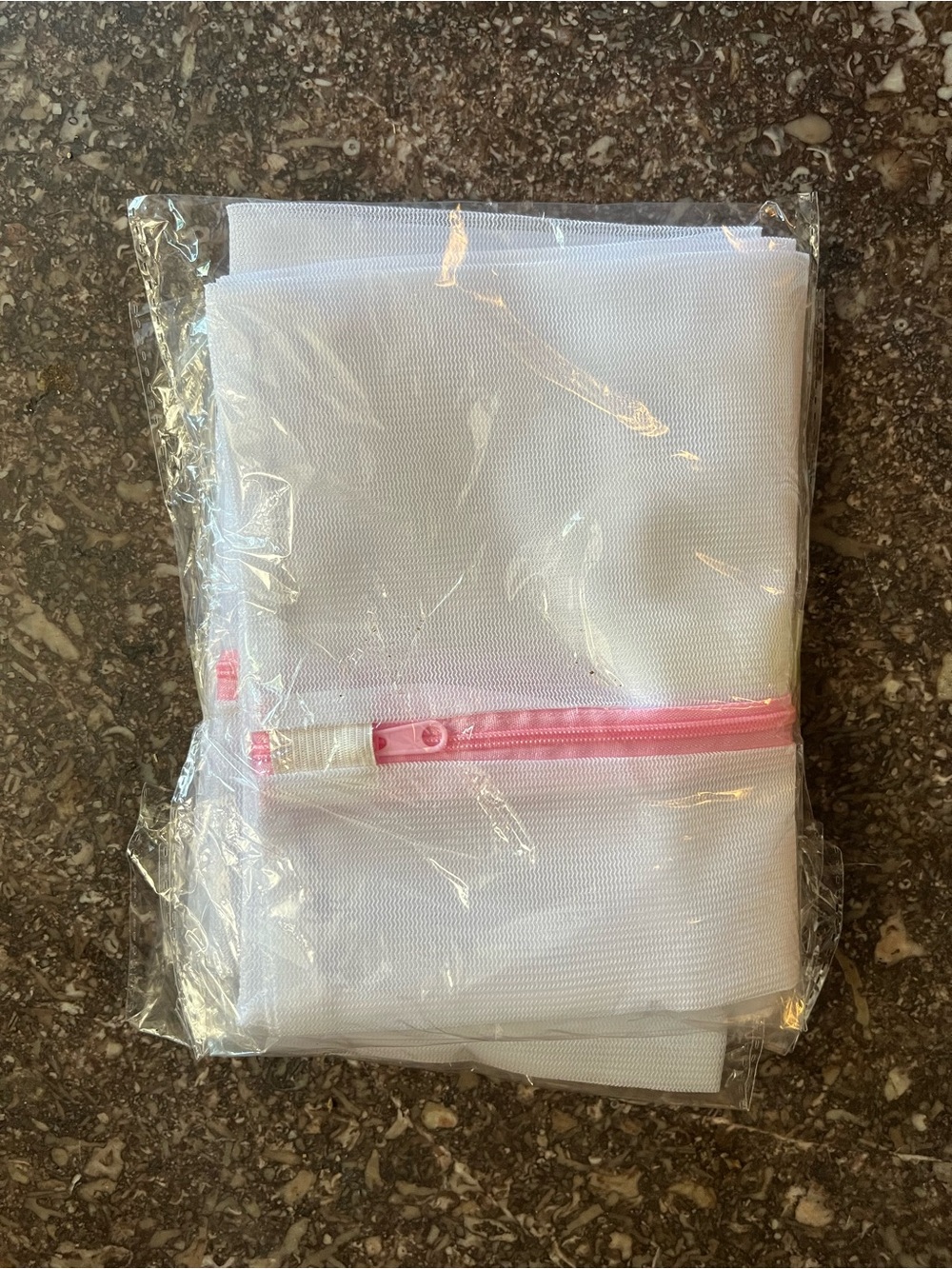 White Mesh Laundry Bag with Pink Zipper – Gentle Garment Protector - 3 Pack